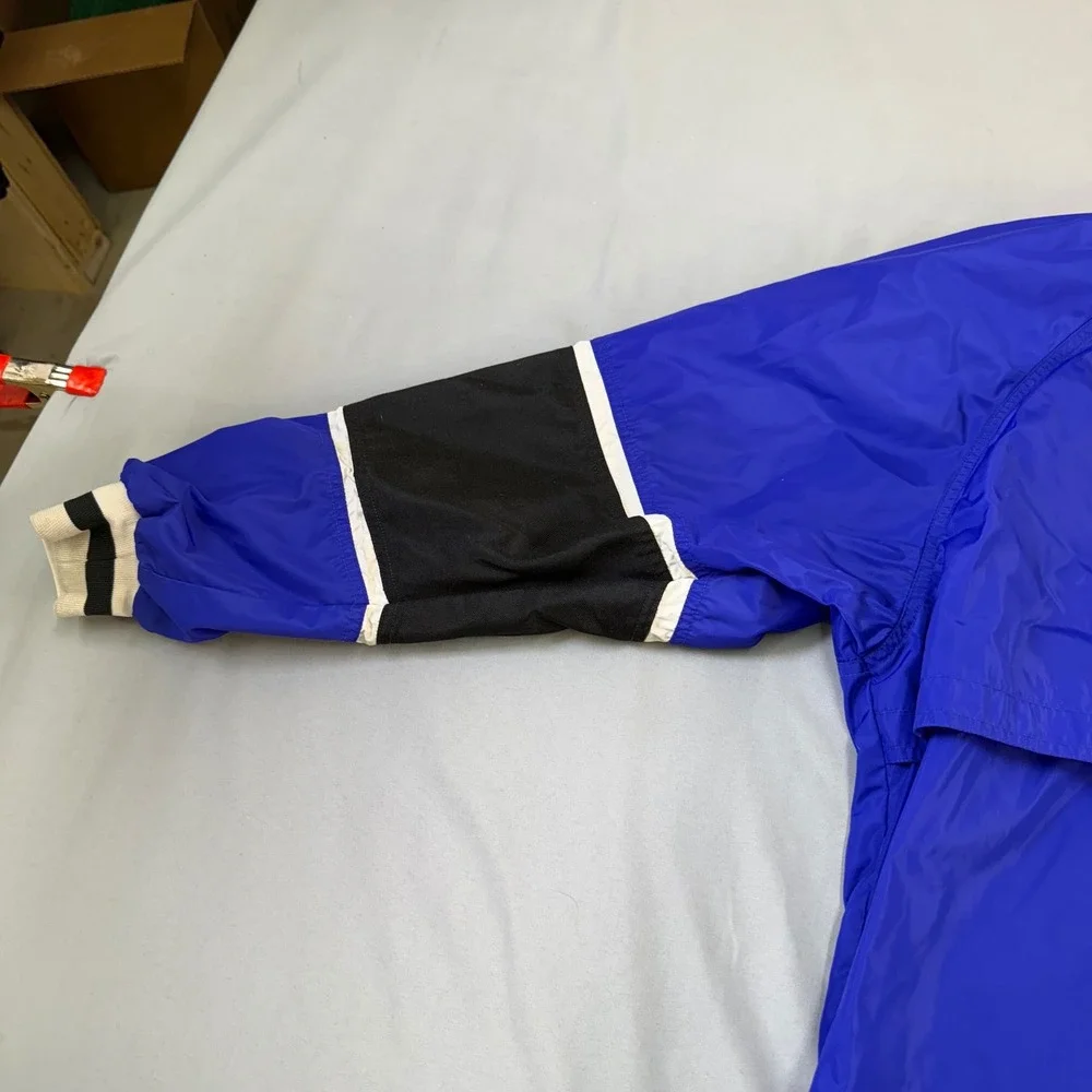Y2K Vintage Nike Blue White Black Track Jacket Windbreaker athletic Men Sz M zip